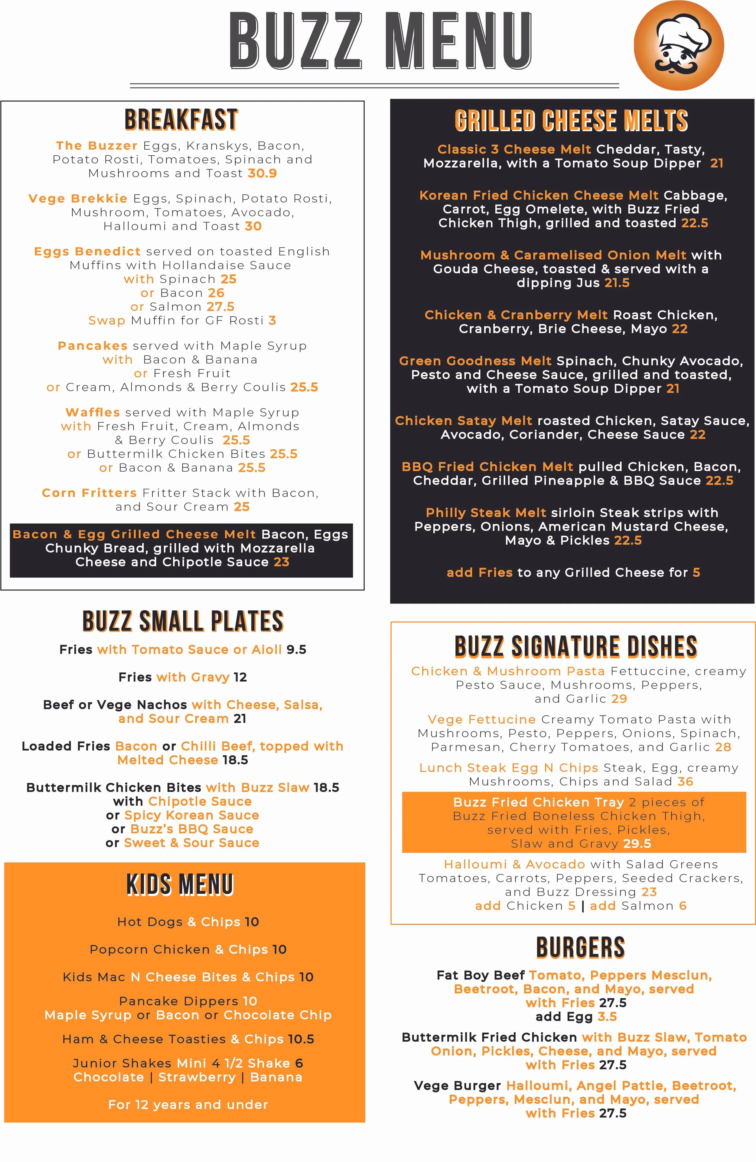 Menu sample